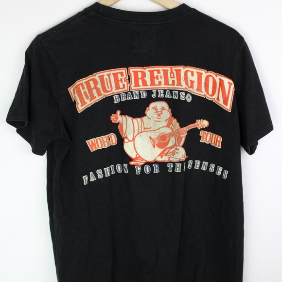 True Religion Other - True Religion Mens Tops T-Shirt BUDDHA Black Sz L